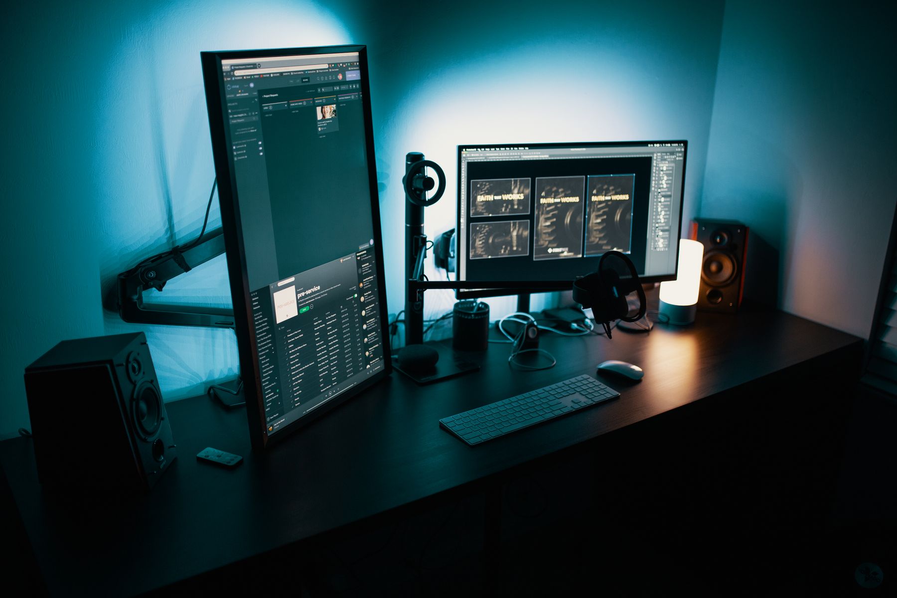 Colour grade review on studio monitor during AI render refinement